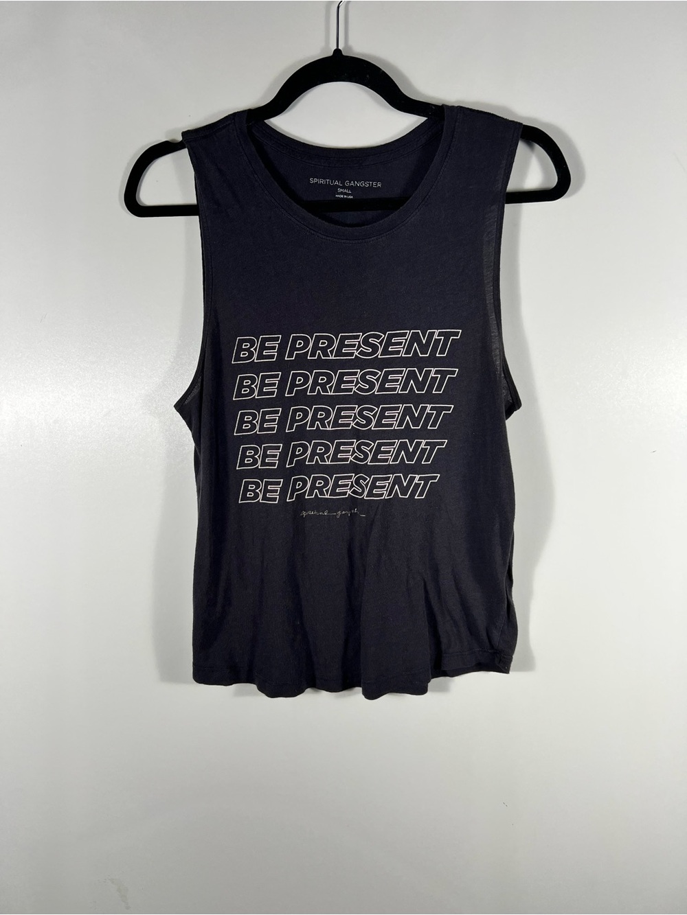 Spiritual Gangster Be Present Graphic Tank Sz Small - Picture 3 of 10